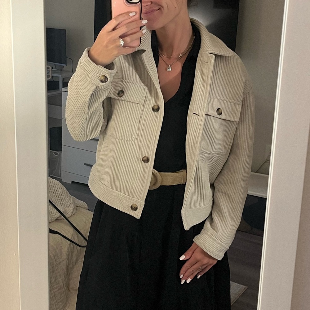Up West Cream Corduroy Jacket
